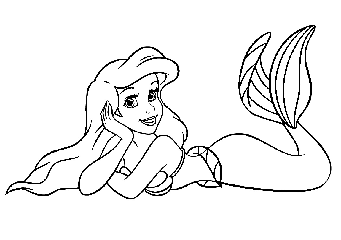 ariel colouring page