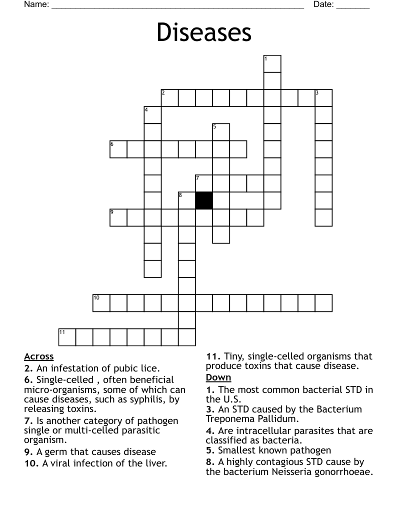 plant disease crossword