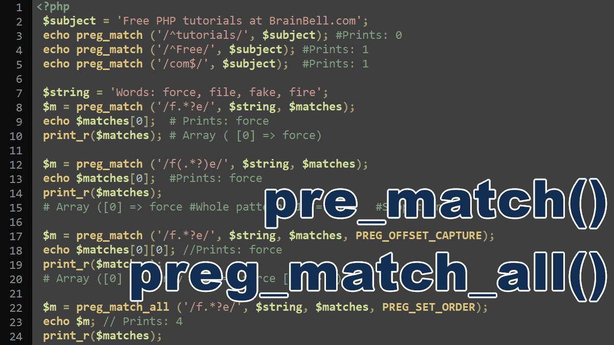 preg_match php