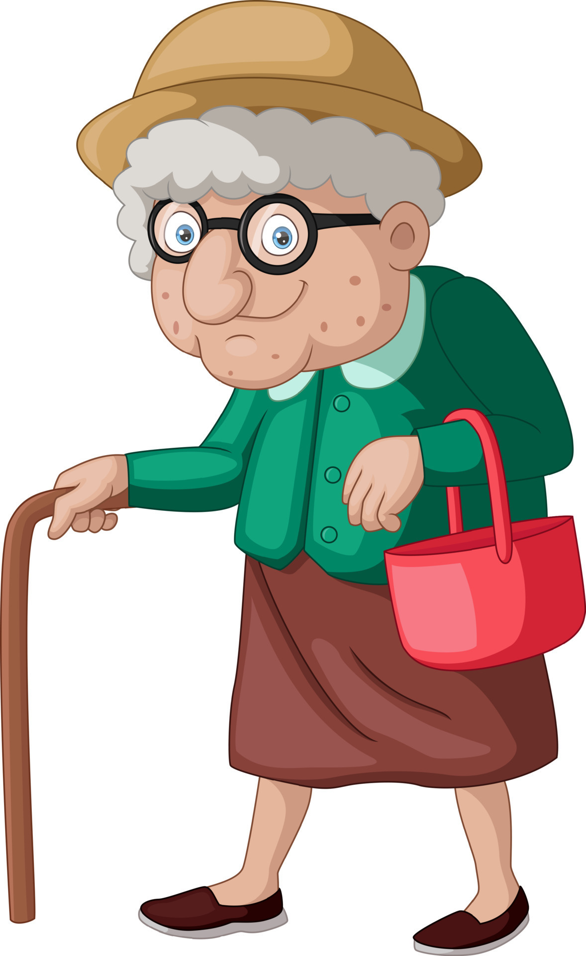 old lady cartoon images