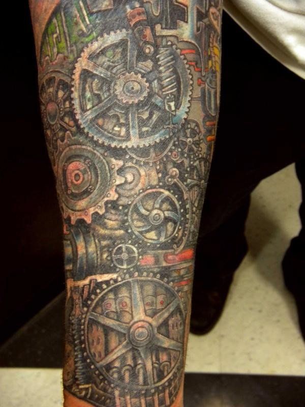 sleeve tattoo steampunk