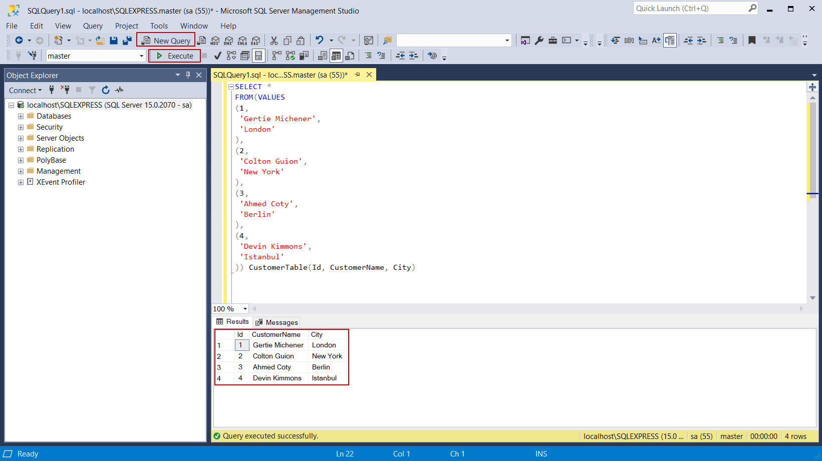 sql management studio 2019