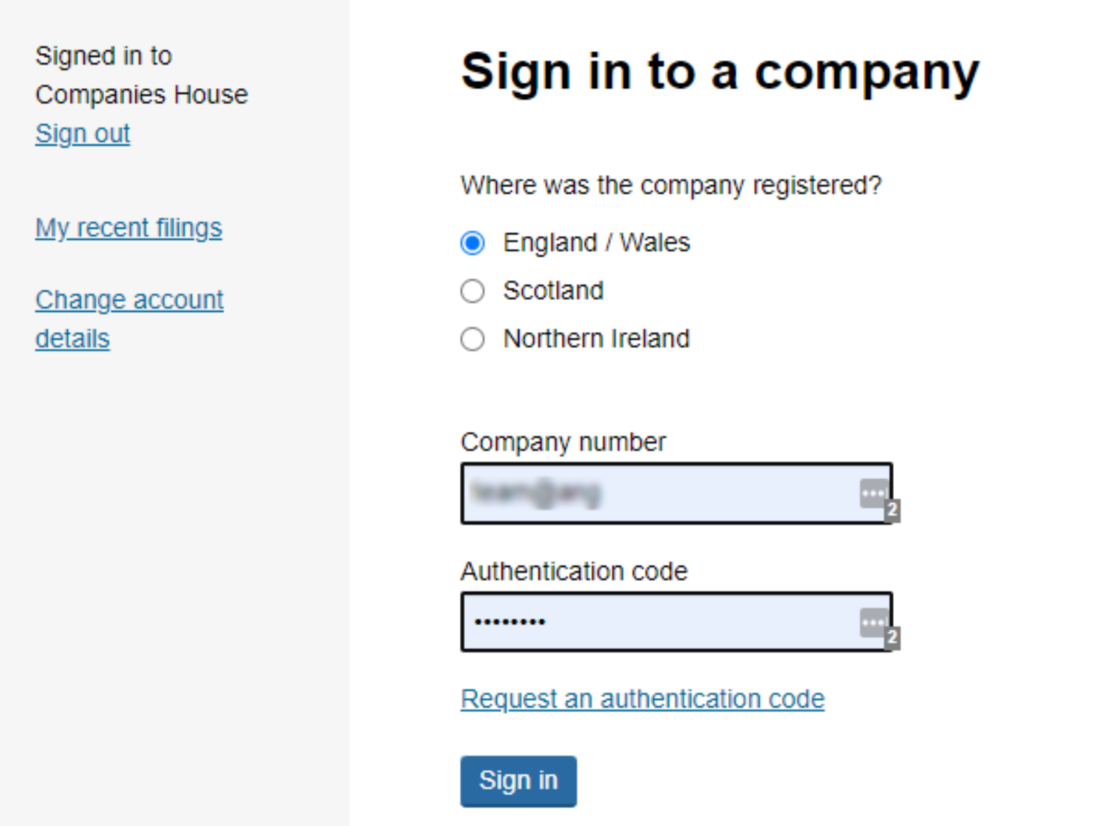 companies house webfiling login