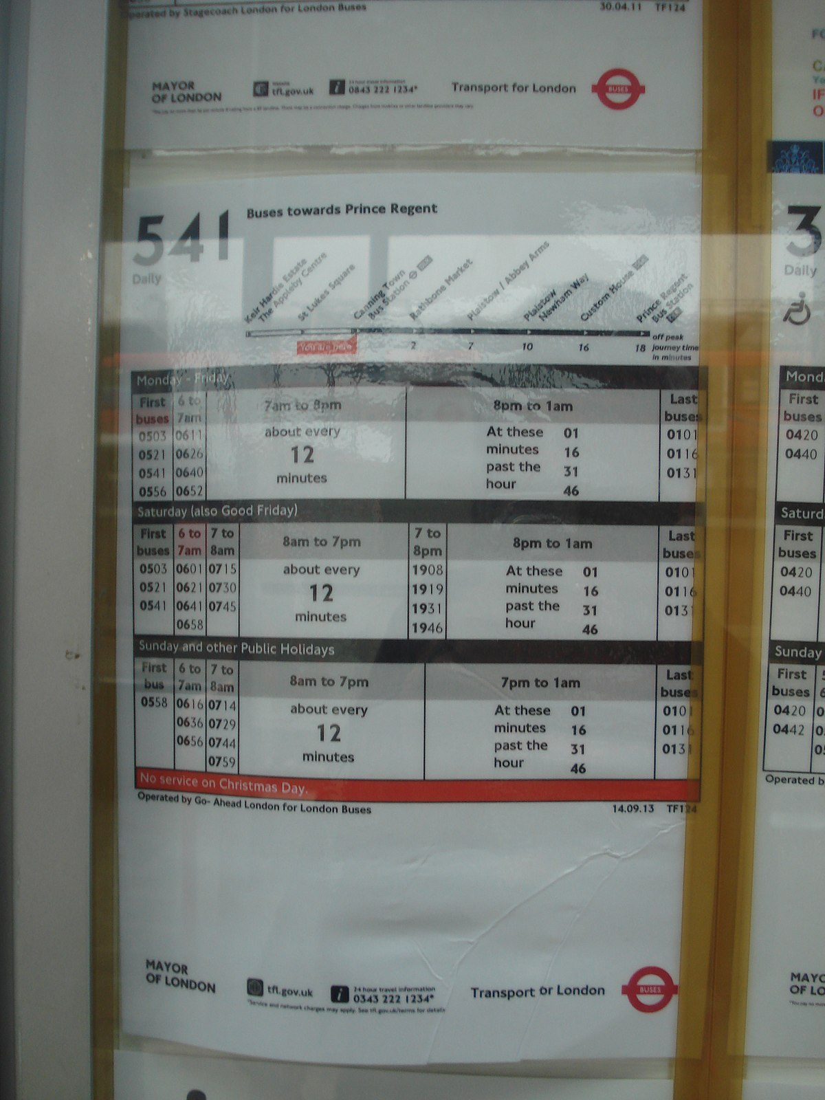 bus timetable 541