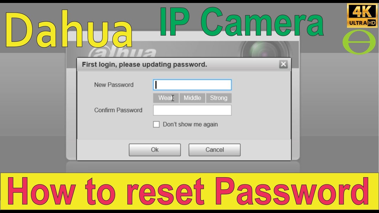 dahua camera default password