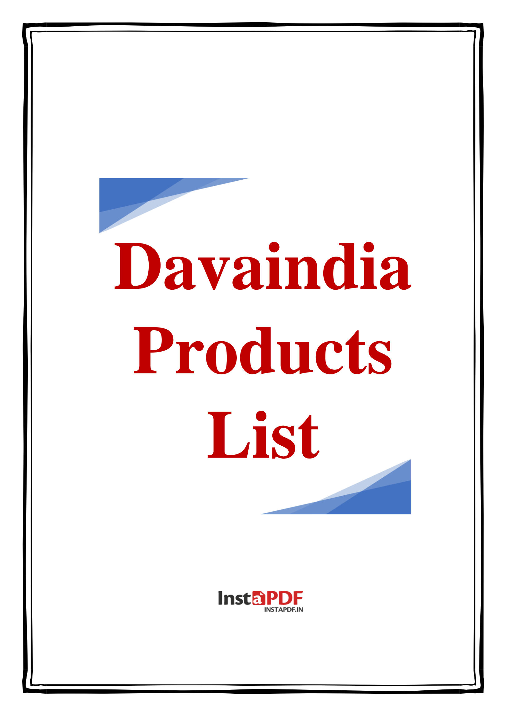 davaindia products list