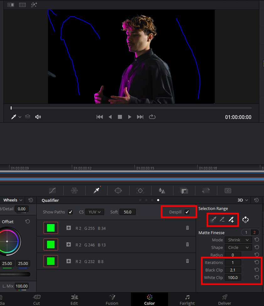 davinci resolve 18 chroma key