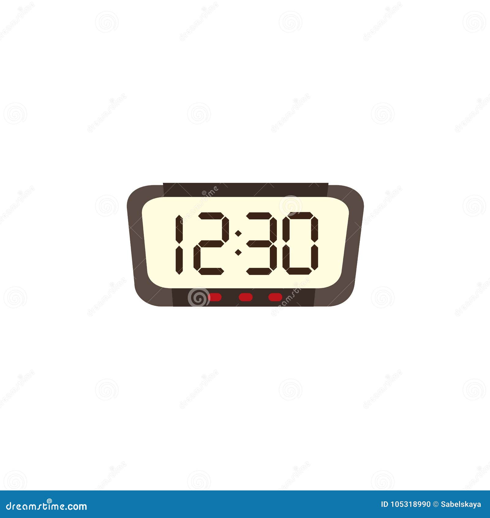 cartoon digital clock