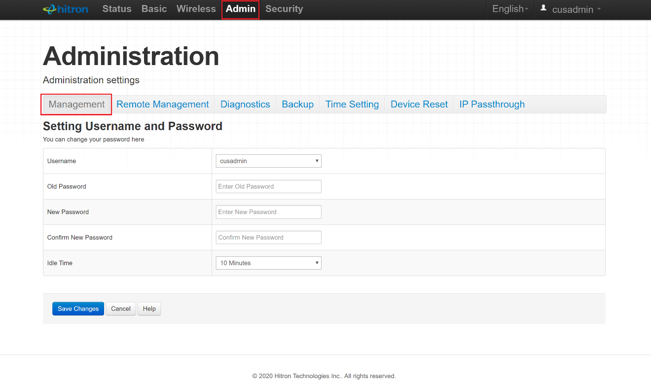 hitron router login