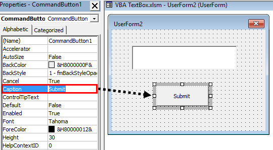 vba textbox