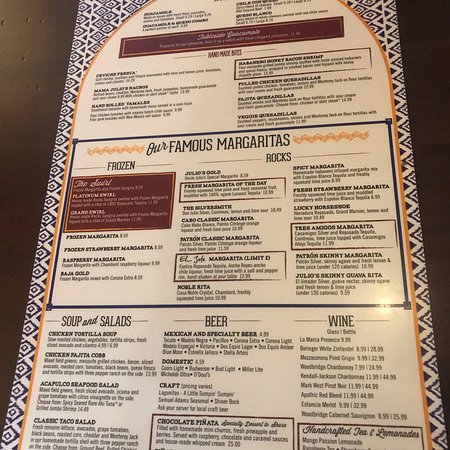 uncle julios katy tx menu