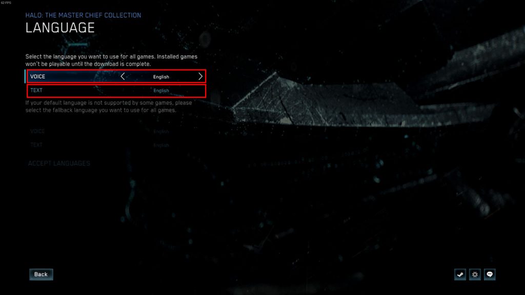 halo master chief collection language