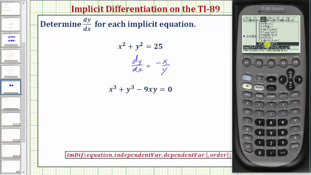 implicit differentiation calculator