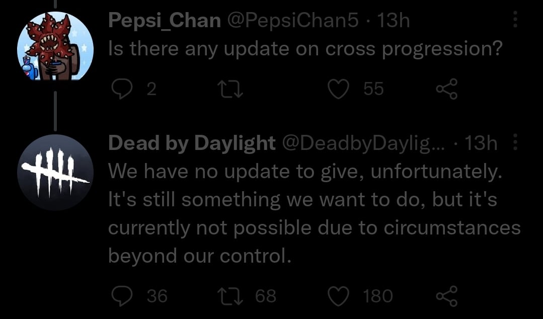 dead by daylight cross progression