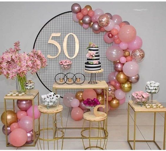 decoracion para 50 años mujer moderno