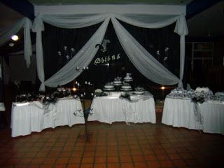 decoracion para graduacion con telas