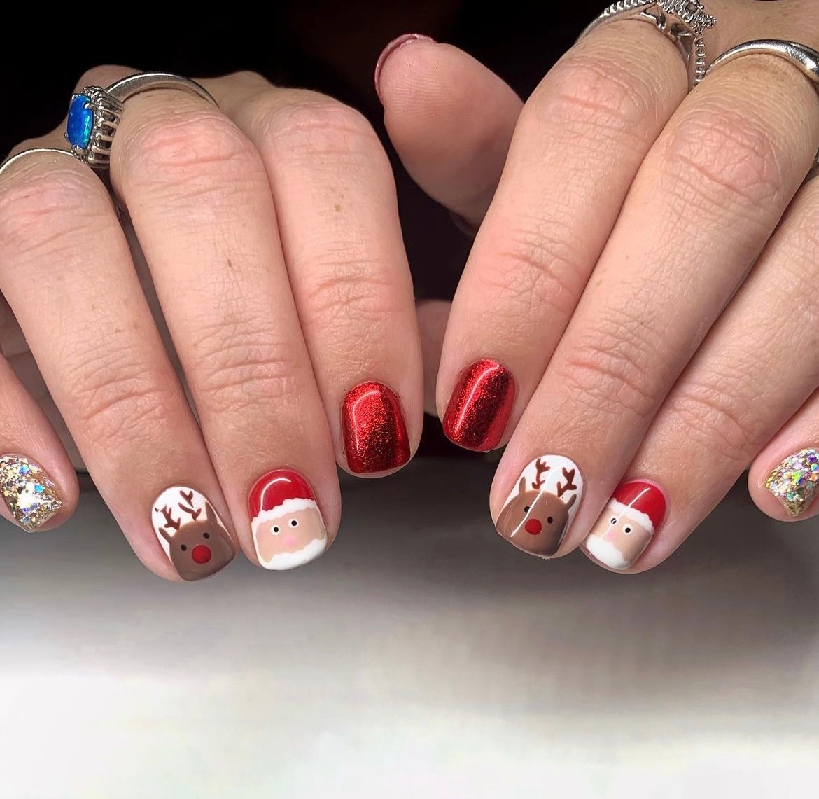 uñas navideñas para niñas