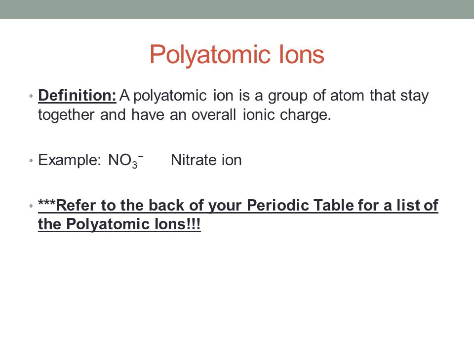 define a polyatomic ion