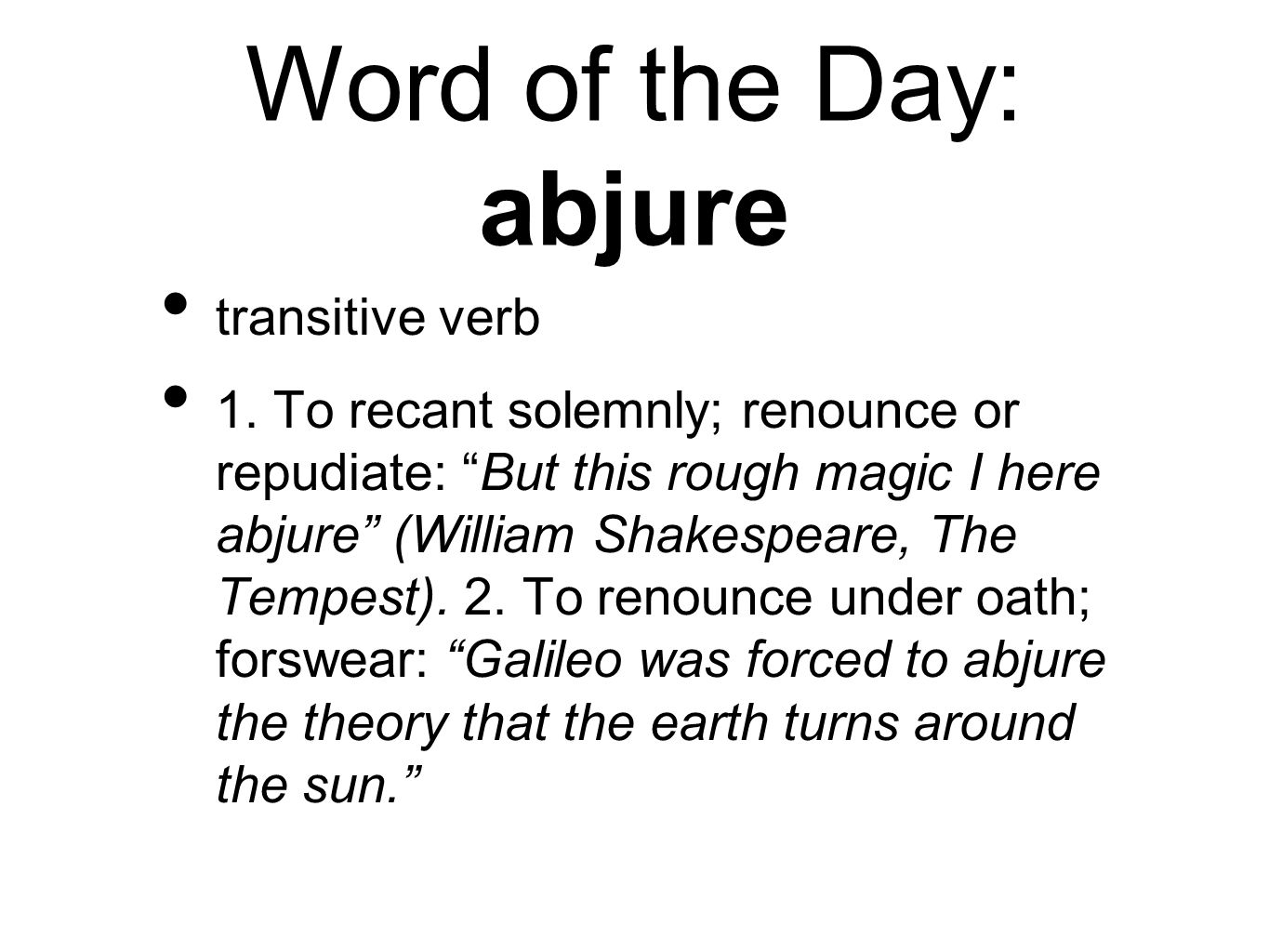 definition of abjure