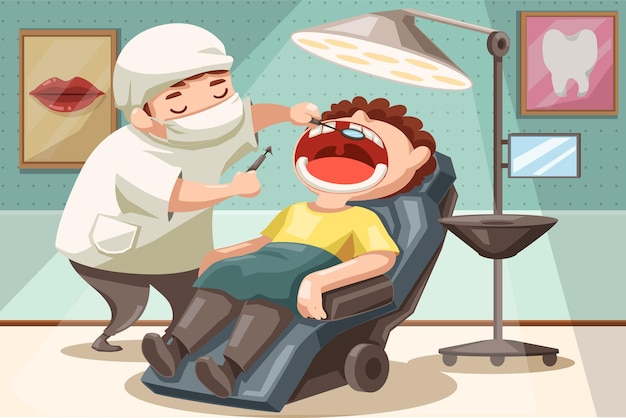 dental clinic cartoon