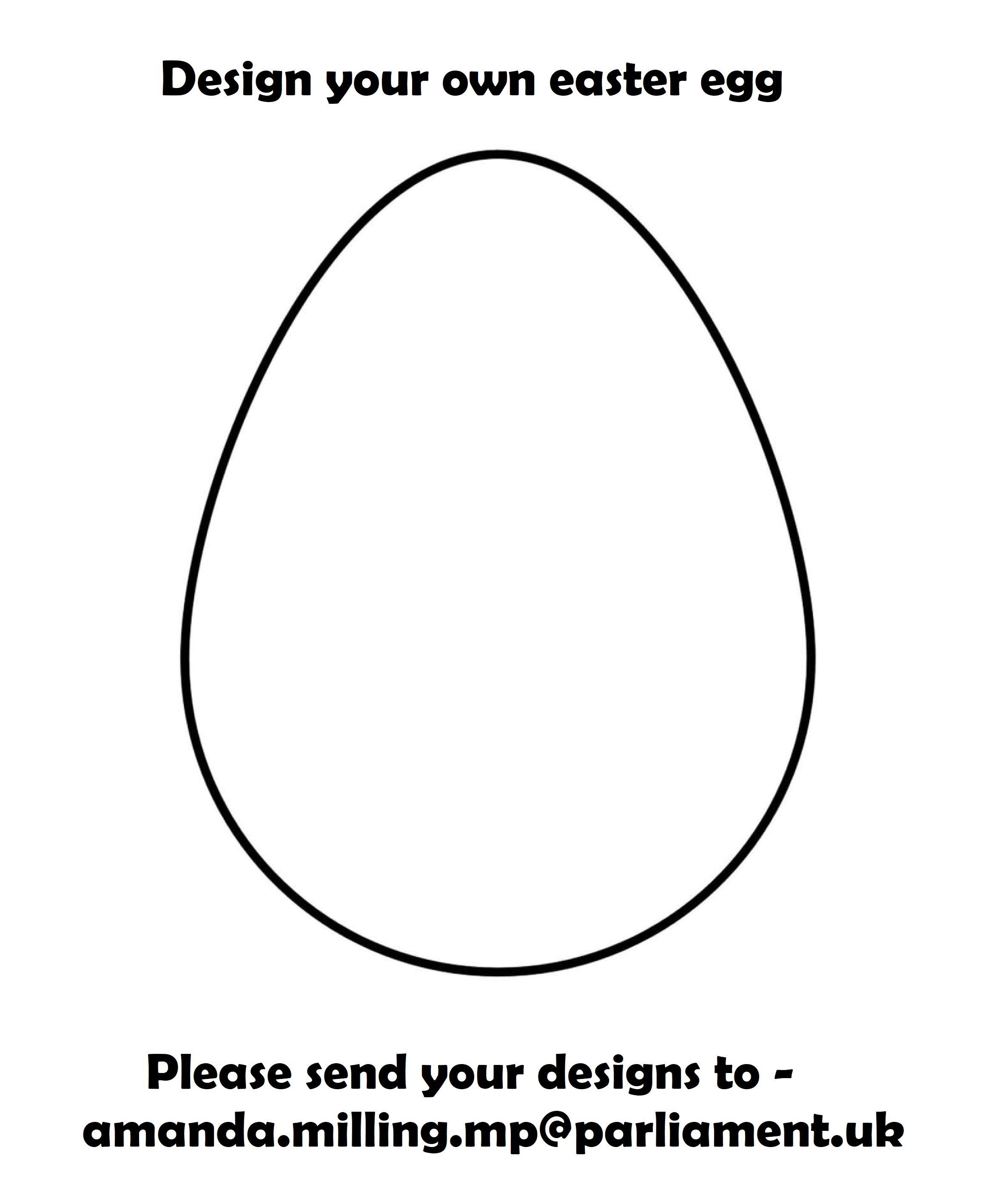 design your own easter egg template