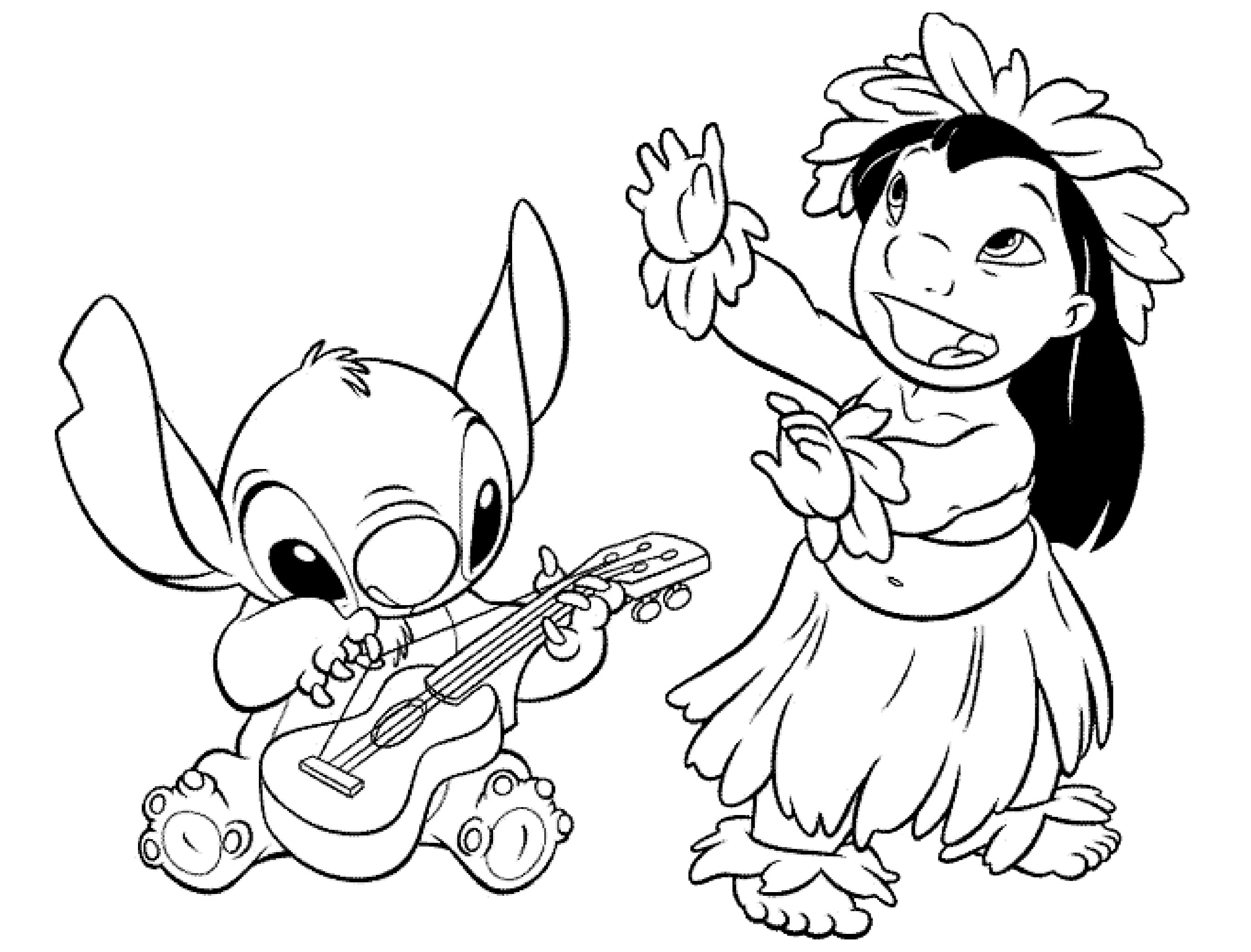 dibujos de lilo y stitch para colorear