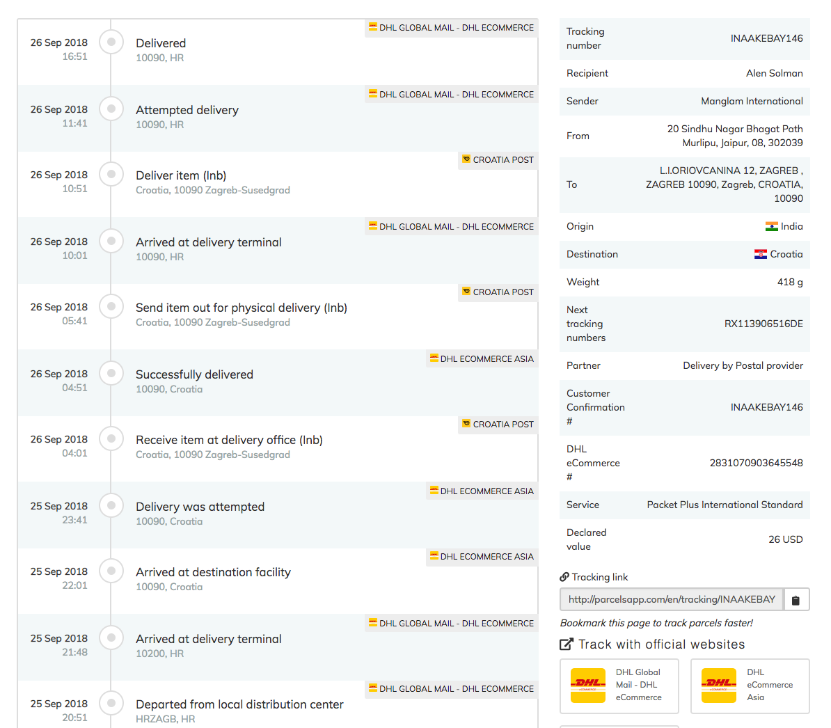 dhl global mail tracking