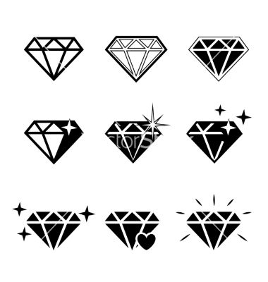 diamond tattoo vector