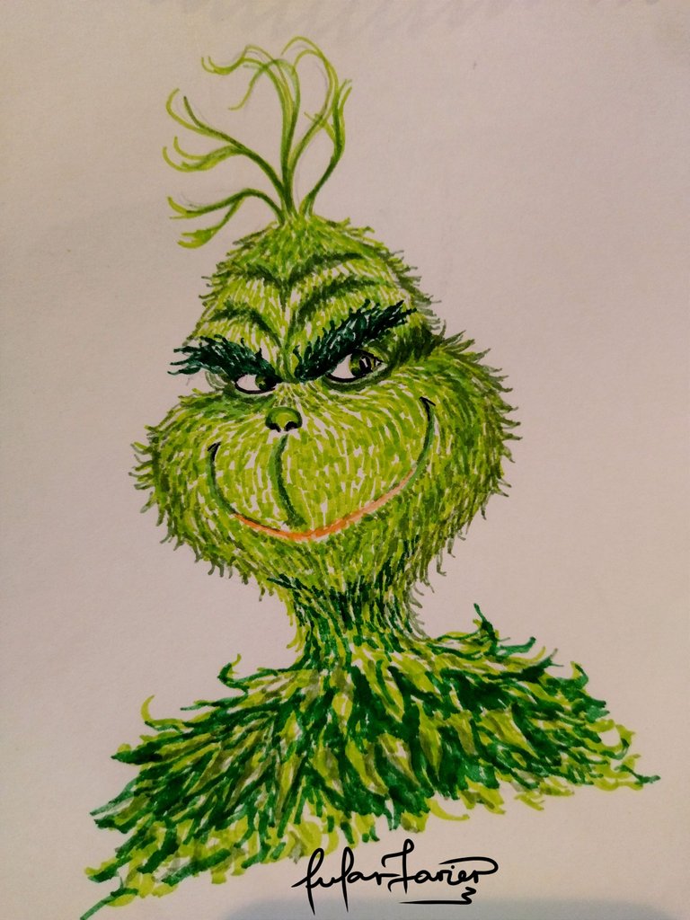 dibujar el grinch