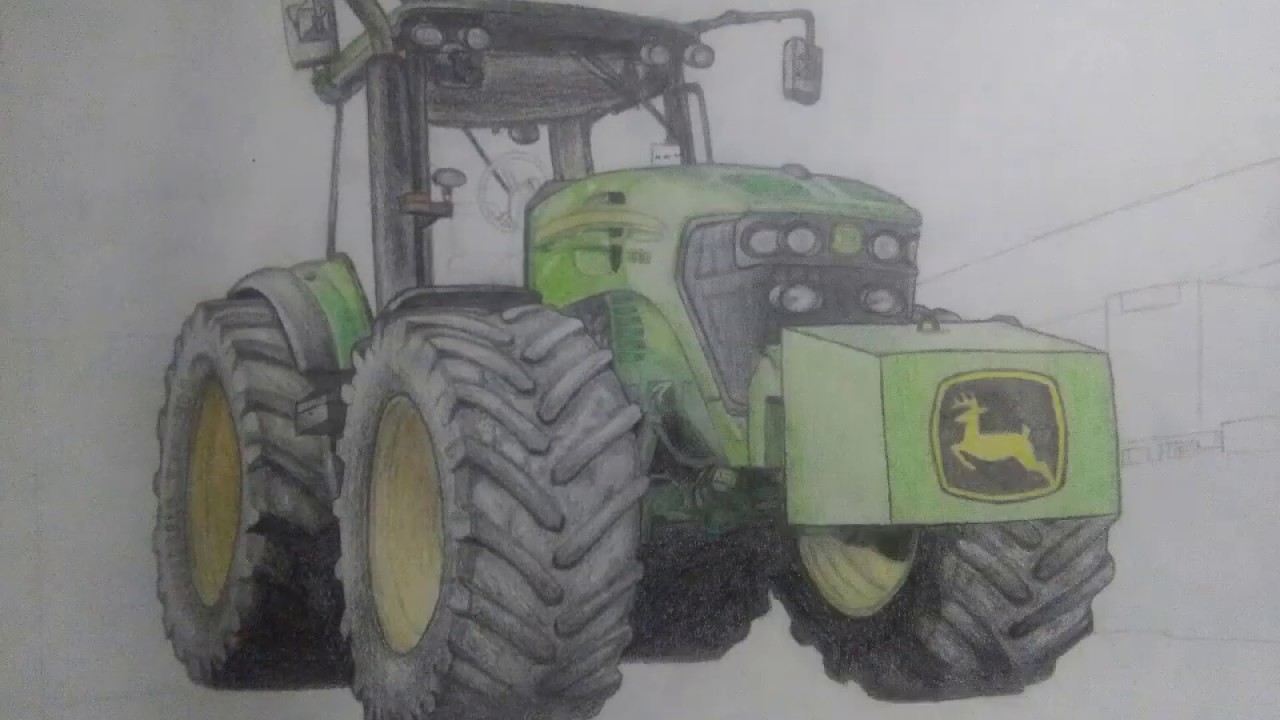 dibujo de tractor john deere