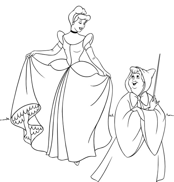 dibujo para colorear de las princesas de disney