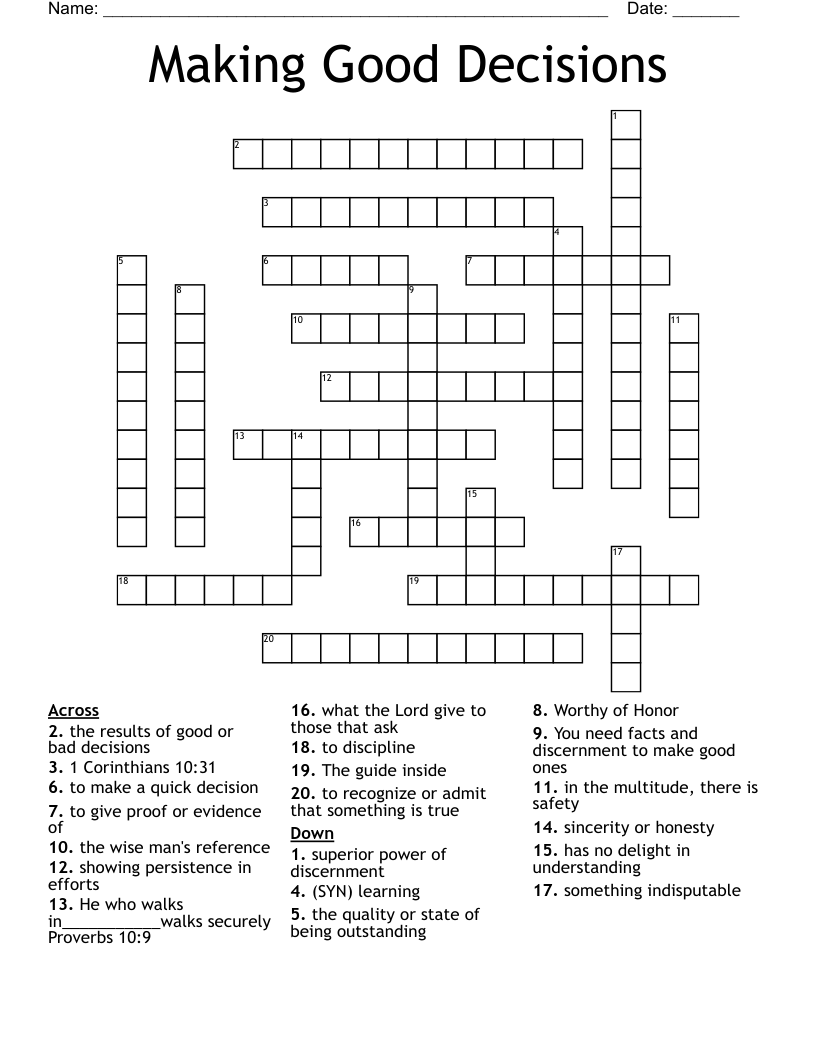 discernment crossword clue