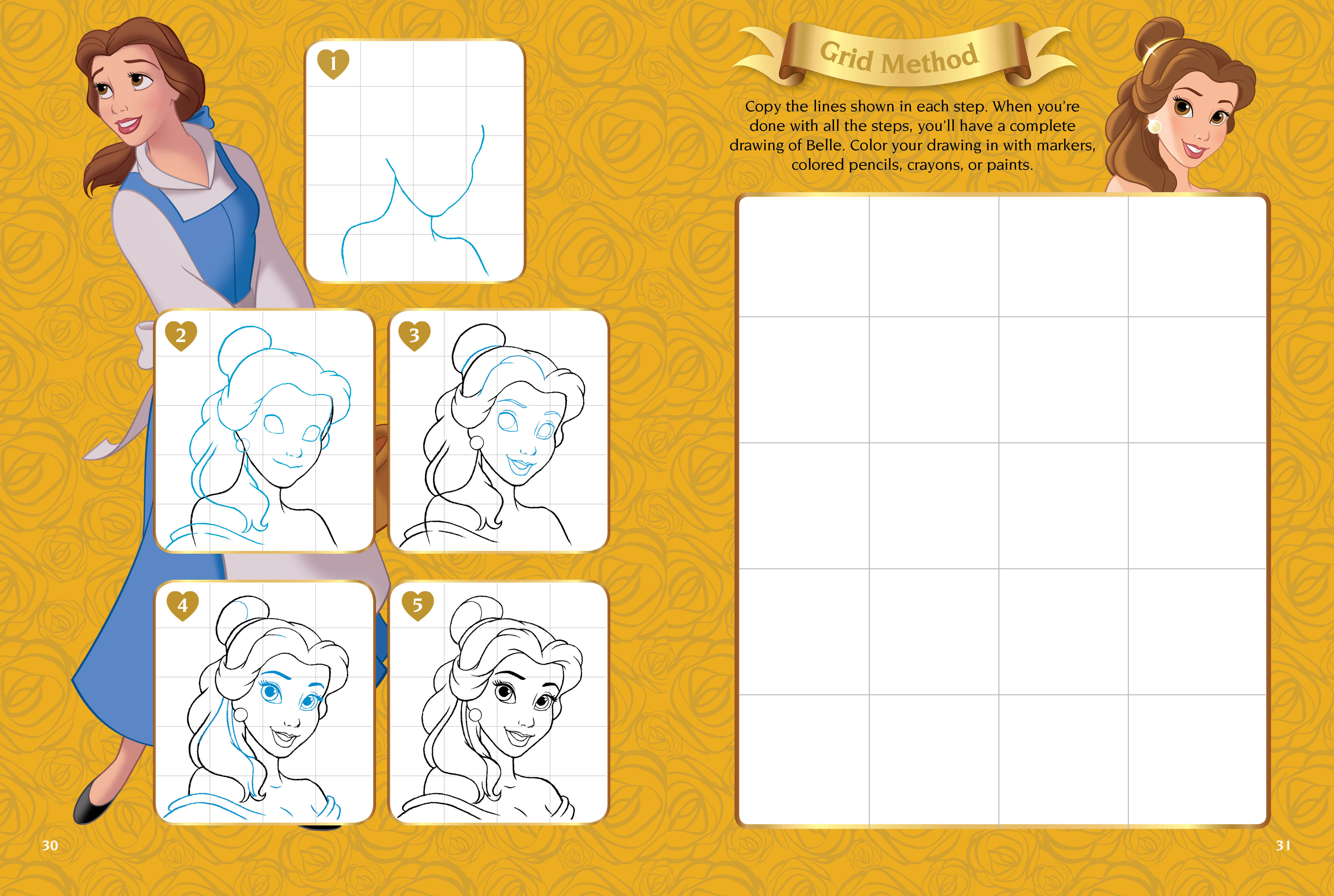 disney princess drawing step by step