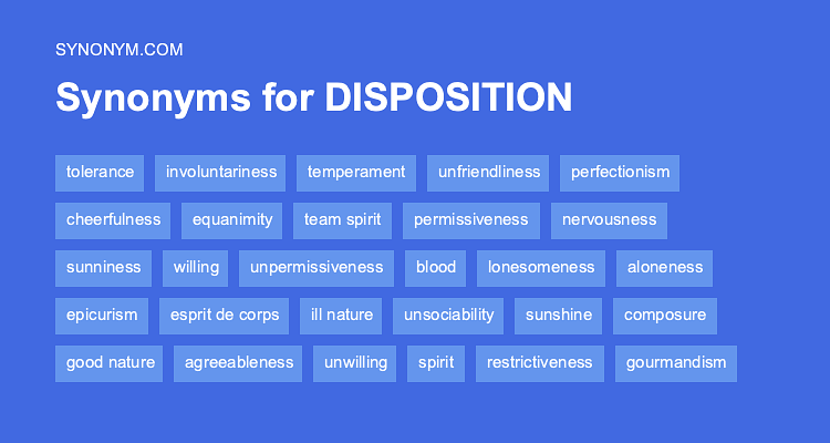 disposition antonyms