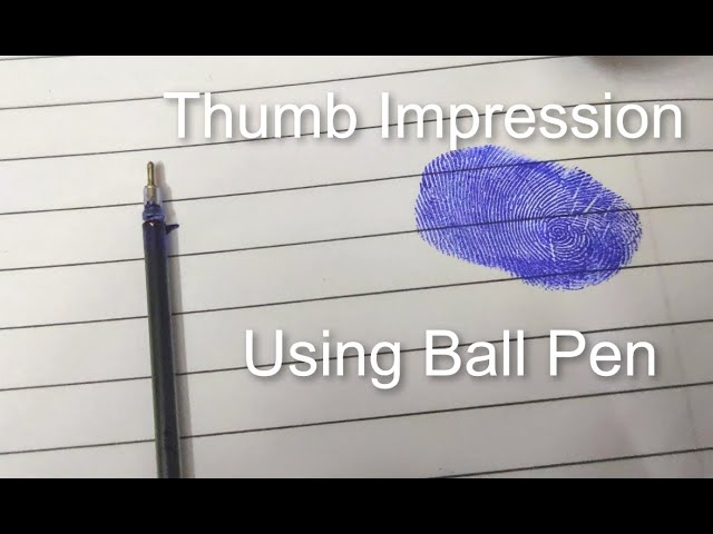 diy thumb mark ink