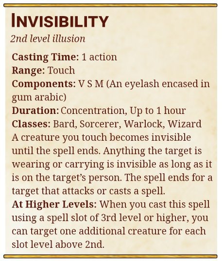 dnd 5e invisibility