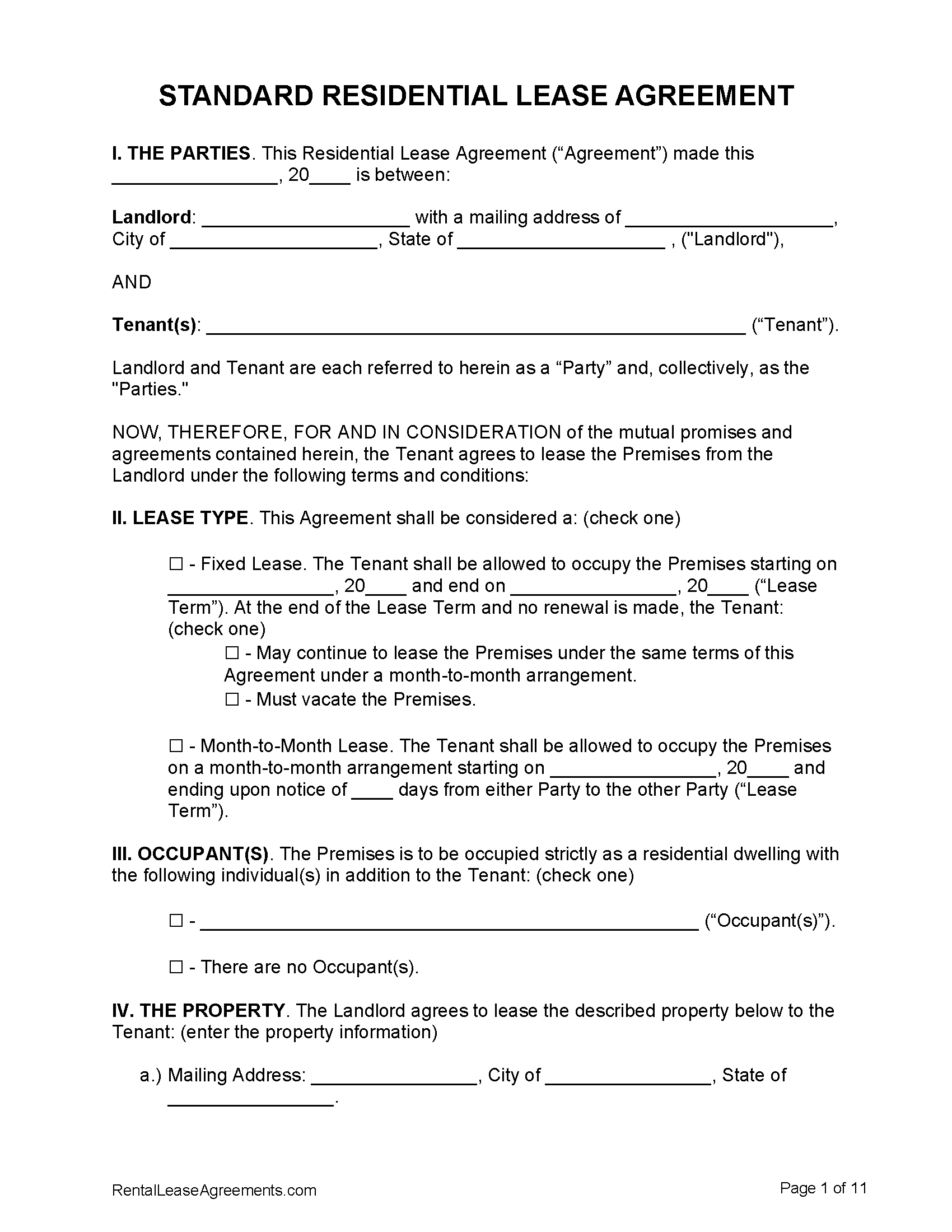 downloadable lease agreement template