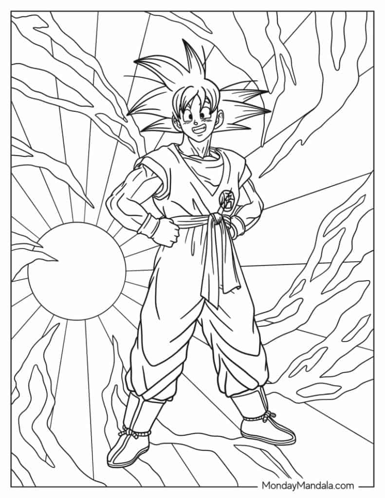 dragon ball z coloring pages