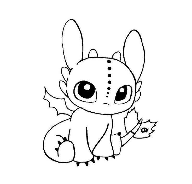 dragon kawaii para colorear