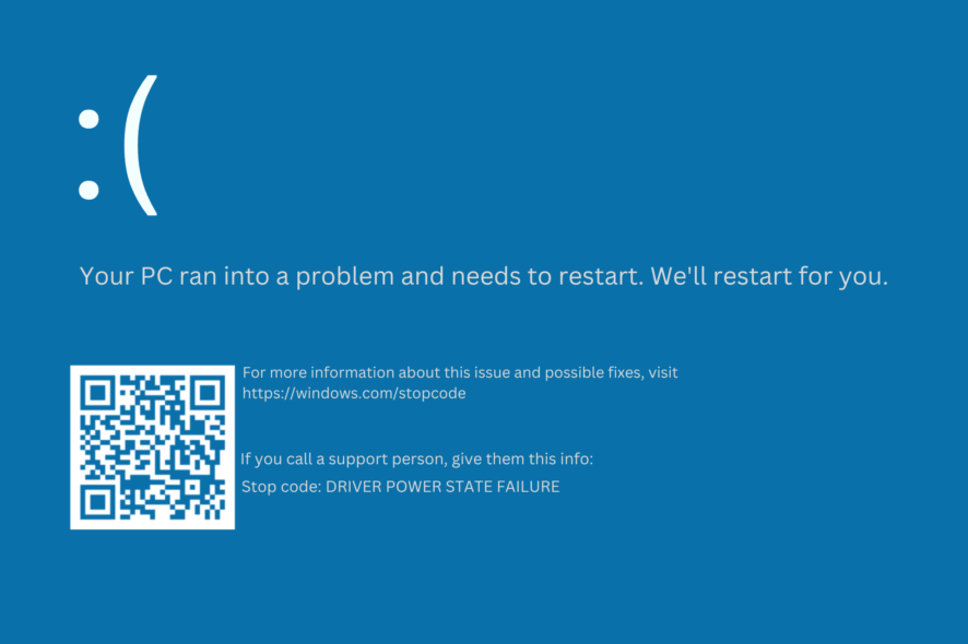 driver power state failure windows 10