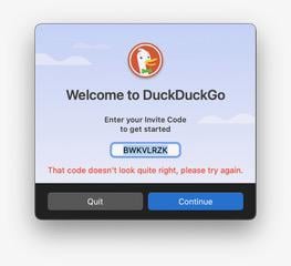 duckduckgo invite code