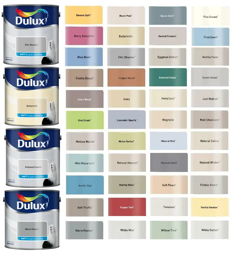 dulux paint chart