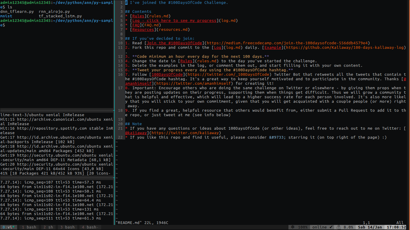 tmux config