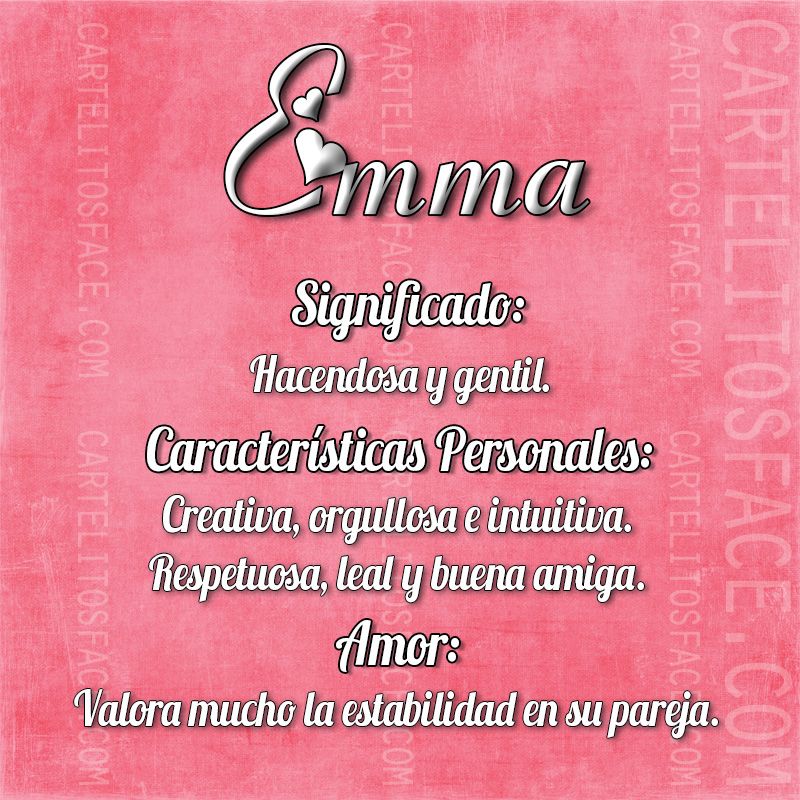 nombres que combinen con emma