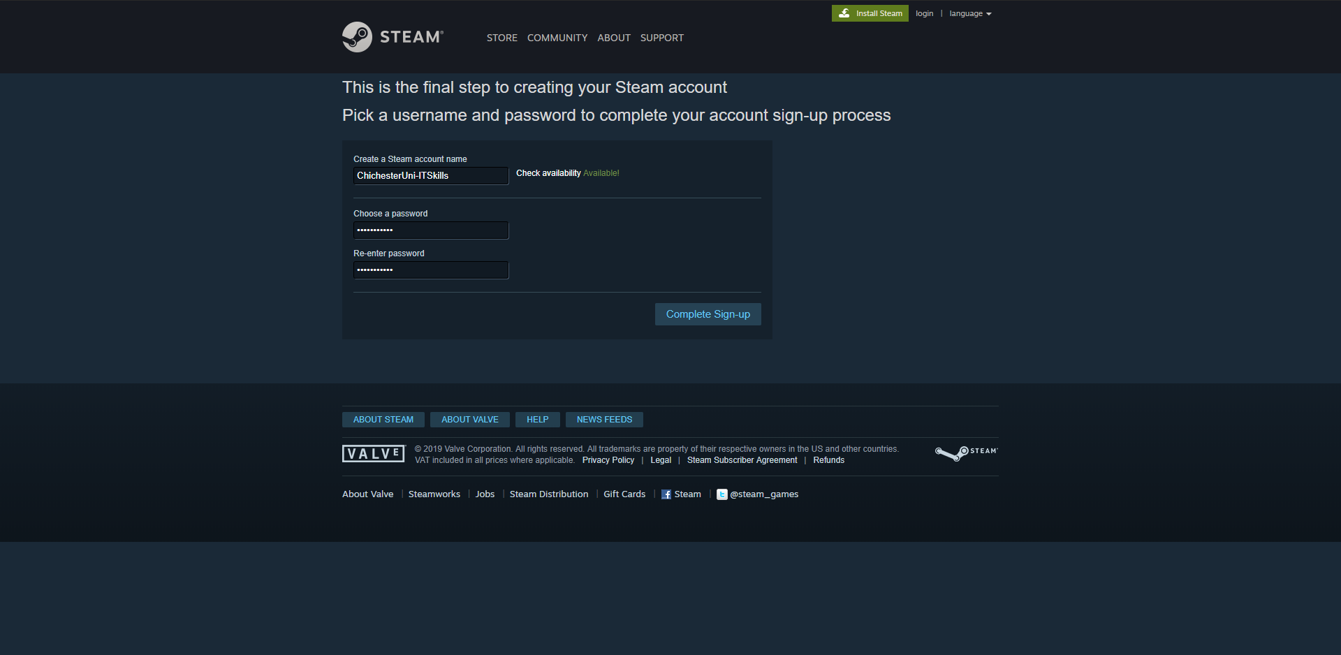 make a steam account