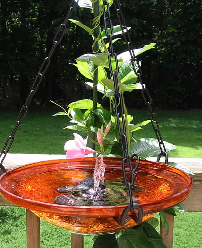 solar heated birdbath