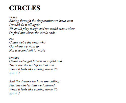 circles lyrics