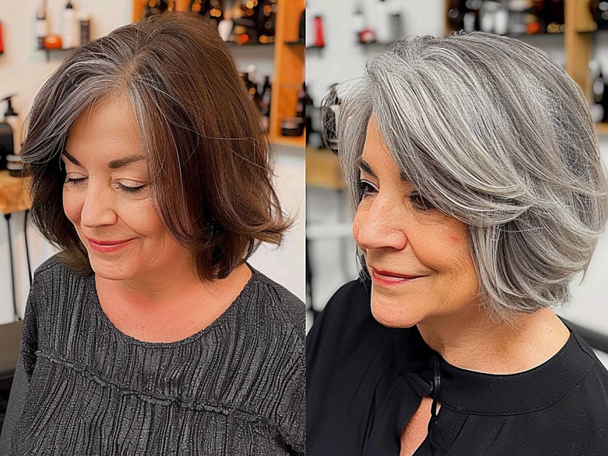 hairstyles for gray hair over 60