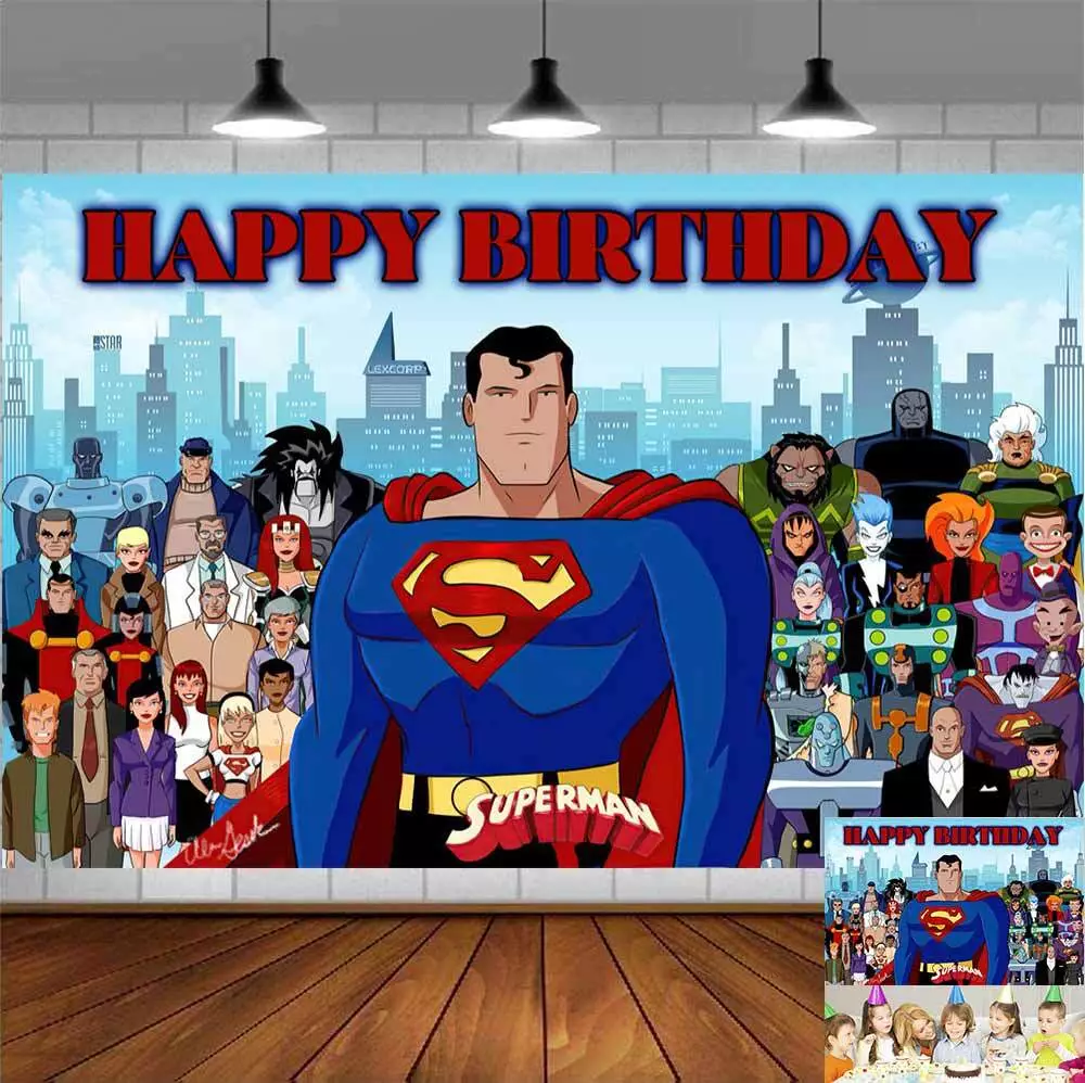 birthday background superman