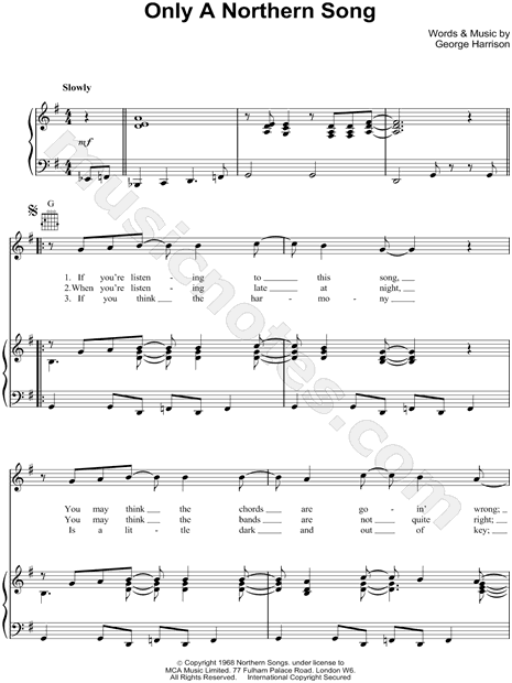 only a northern song chords